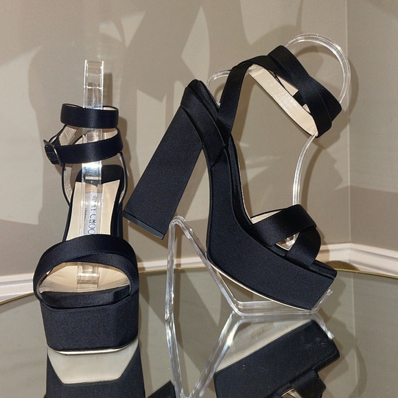 Jimmy Choo Gaia 140 Platform heeled sandals sz 37.5 - Picture 12 of 16